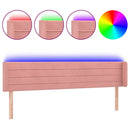 vidaXL rózsaszín bársony LED-es fejtámla 203x16x78/88 cm