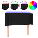 vidaXL fekete szövet LED-es fejtámla 93 x 16 x 78/88 cm