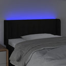 vidaXL fekete szövet LED-es fejtámla 93 x 16 x 78/88 cm