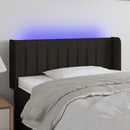 vidaXL fekete szövet LED-es fejtámla 93 x 16 x 78/88 cm