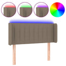 vidaXL tópszínű szövet LED-es fejtámla 93 x 16 x 78/88 cm