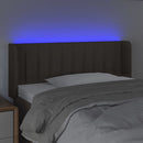 vidaXL tópszínű szövet LED-es fejtámla 93 x 16 x 78/88 cm