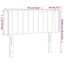 vidaXL tópszínű szövet LED-es fejtámla 93 x 16 x 78/88 cm