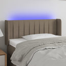 vidaXL tópszínű szövet LED-es fejtámla 93 x 16 x 78/88 cm
