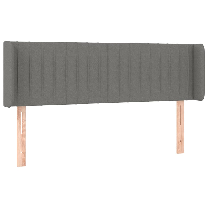 vidaXL sötétszürke szövet LED-es fejtámla 147 x 16 x 78/88 cm