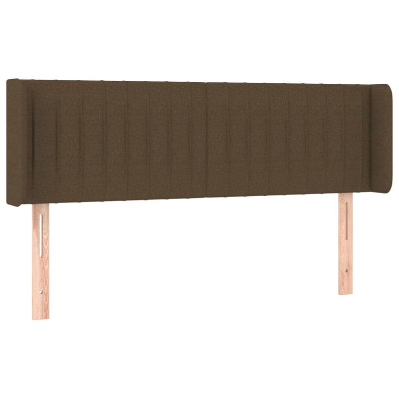 vidaXL sötétbarna szövet LED-es fejtámla 147 x 16 x 78/88 cm