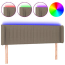 vidaXL tópszínű szövet LED-es fejtámla 147 x 16 x 78/88 cm