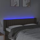 vidaXL tópszínű szövet LED-es fejtámla 147 x 16 x 78/88 cm