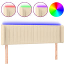 vidaXL krémszínű szövet LED-es fejtámla 147 x 16 x 78/88 cm