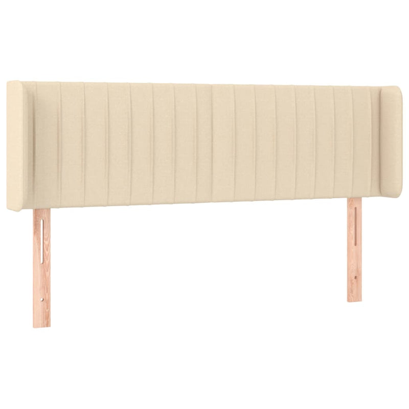 vidaXL krémszínű szövet LED-es fejtámla 147 x 16 x 78/88 cm
