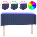 vidaXL kék szövet LED-es fejtámla 147 x 16 x 78/88 cm