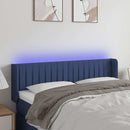 vidaXL kék szövet LED-es fejtámla 147 x 16 x 78/88 cm