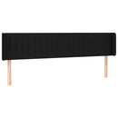 vidaXL fekete szövet LED-es fejtámla 163 x 16 x 78/88 cm