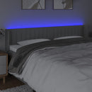 vidaXL világosszürke szövet LED-es fejtámla 183 x 16 x 78/88 cm