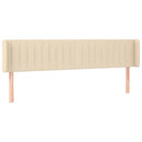vidaXL krémszínű szövet LED-es fejtámla 183 x 16 x 78/88 cm