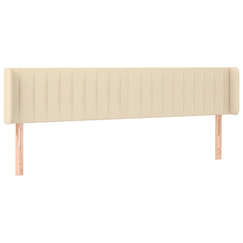 vidaXL krémszínű szövet LED-es fejtámla 183 x 16 x 78/88 cm