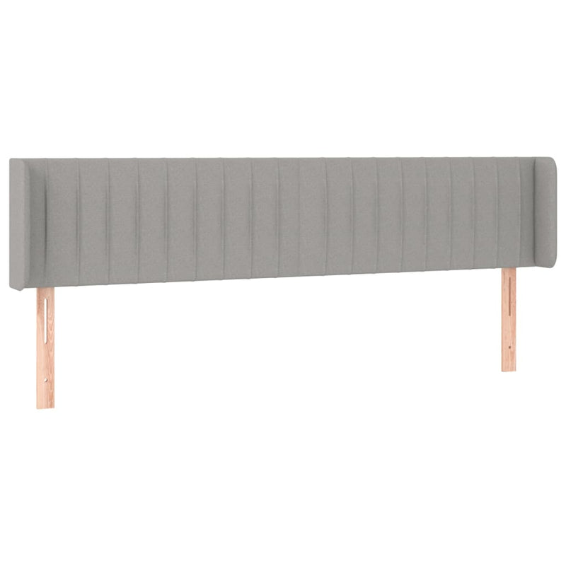 vidaXL világosszürke szövet LED-es fejtámla 203 x 16 x 78/88 cm