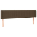 vidaXL sötétbarna szövet LED-es fejtámla 203 x 16 x 78/88 cm