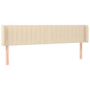 vidaXL krémszínű szövet LED-es fejtámla 203 x 16 x 78/88 cm