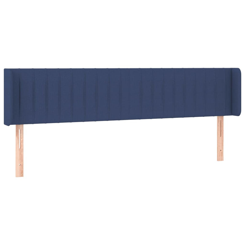 vidaXL kék szövet LED-es fejtámla 203 x 16 x 78/88 cm