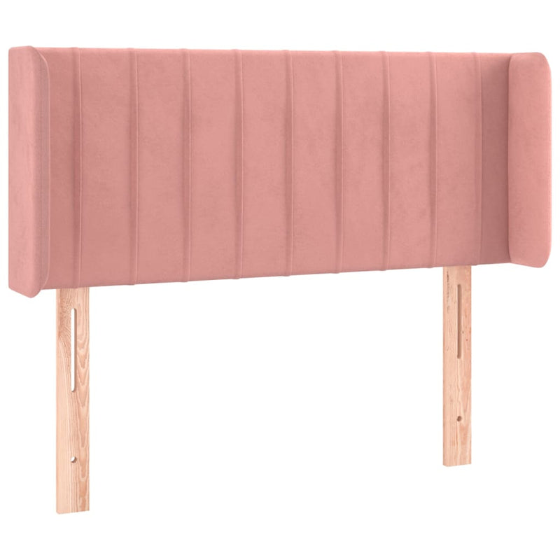 vidaXL rózsaszín bársony LED-es fejtámla 93x16x78/88 cm