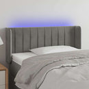 vidaXL világosszürke bársony LED-es fejtámla 103 x 16 x 78/88 cm