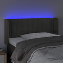 vidaXL sötétszürke bársony LED-es fejtámla 103 x 16 x 78/88 cm