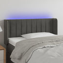 vidaXL sötétszürke bársony LED-es fejtámla 103 x 16 x 78/88 cm