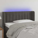 vidaXL sötétszürke bársony LED-es fejtámla 103 x 16 x 78/88 cm