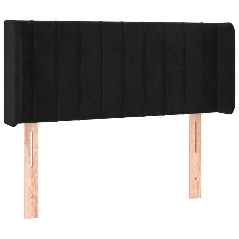 vidaXL fekete bársony LED-es fejtámla 103 x 16 x 78/88 cm