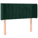 vidaXL sötétzöld bársony LED-es fejtámla 103 x 16 x 78/88 cm