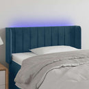 vidaXL sötétkék bársony LED-es fejtámla 103 x 16 x 78/88 cm