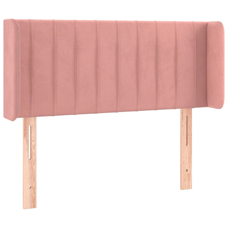vidaXL rózsaszín bársony LED-es fejtámla 103x16x78/88 cm