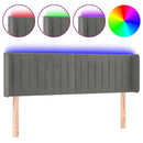 vidaXL világosszürke bársony LED-es fejtámla 147 x 16 x 78/88 cm