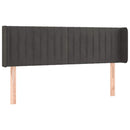 vidaXL sötétszürke bársony LED-es fejtámla 147 x 16 x 78/88 cm
