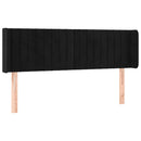 vidaXL fekete bársony LED-es fejtámla 147 x 16 x 78/88 cm