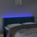 vidaXL sötétkék bársony LED-es fejtámla 147 x 16 x 78/88 cm