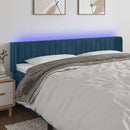vidaXL sötétkék bársony LED-es fejtámla 163 x 16 x 78/88 cm