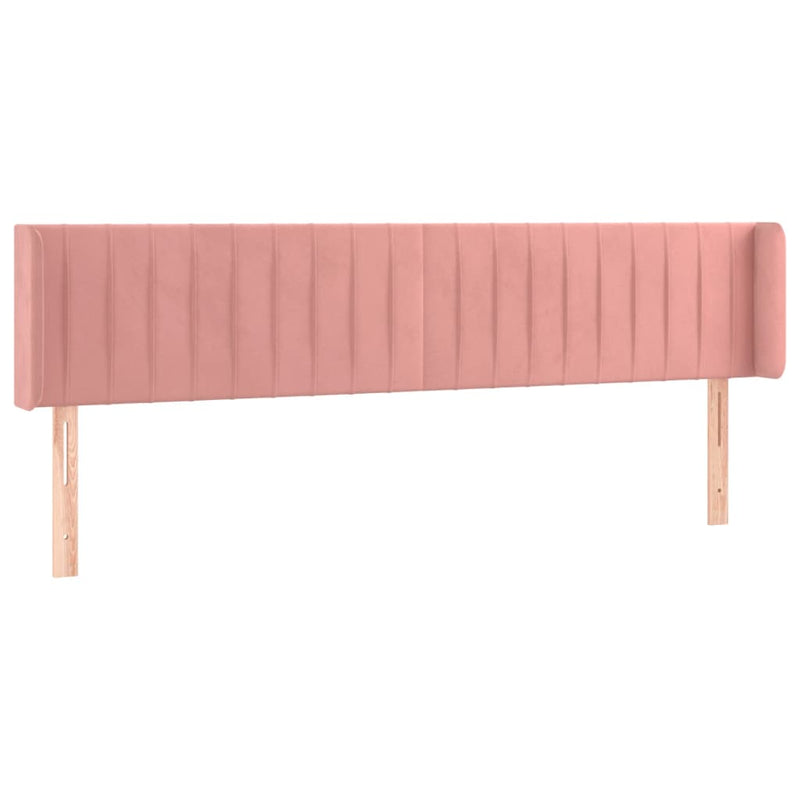 vidaXL rózsaszín bársony LED-es fejtámla 163x16x78/88 cm