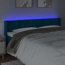 vidaXL sötétkék bársony LED-es fejtámla 183 x 16 x 78/88 cm