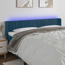 vidaXL sötétkék bársony LED-es fejtámla 183 x 16 x 78/88 cm