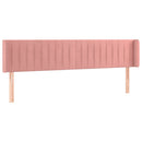 vidaXL rózsaszín bársony LED-es fejtámla 183x16x78/88 cm