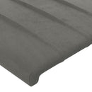 vidaXL világosszürke bársony LED-es fejtámla 203 x 16 x 78/88 cm