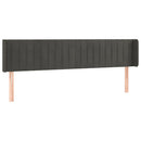 vidaXL sötétszürke bársony LED-es fejtámla 203 x 16 x 78/88 cm