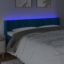 vidaXL sötétkék bársony LED-es fejtámla 203 x 16 x 78/88 cm