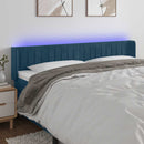 vidaXL sötétkék bársony LED-es fejtámla 203 x 16 x 78/88 cm