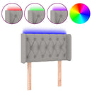 vidaXL világosszürke szövet LED-es fejtámla 83 x 16 x 78/88 cm