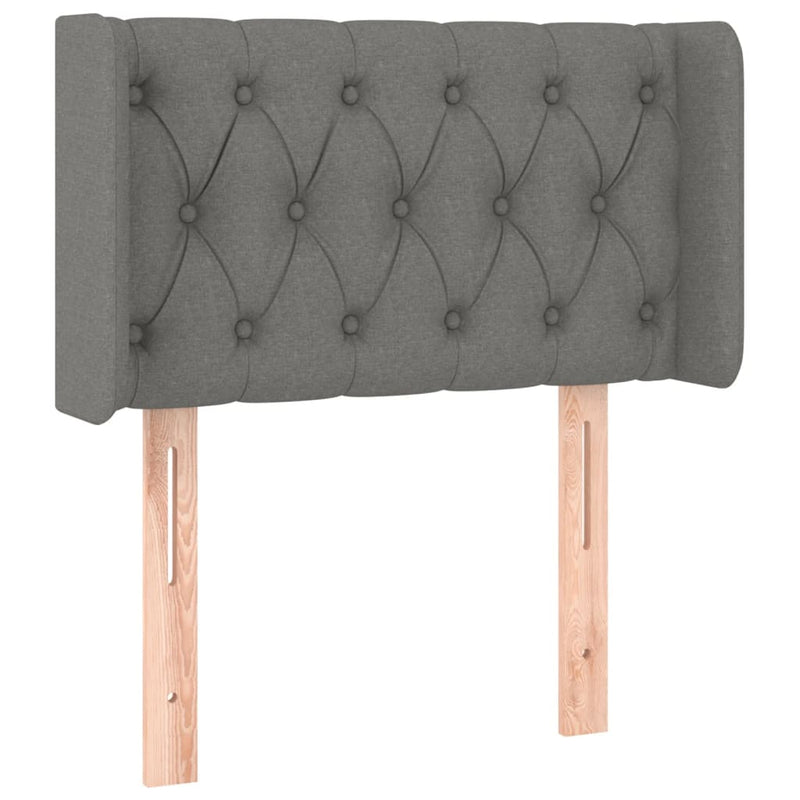 vidaXL sötétszürke szövet LED-es fejtámla 83 x 16 x 78/88 cm