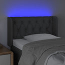 vidaXL sötétszürke szövet LED-es fejtámla 83 x 16 x 78/88 cm