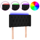 vidaXL fekete szövet LED-es fejtámla 83 x 16 x 78/88 cm